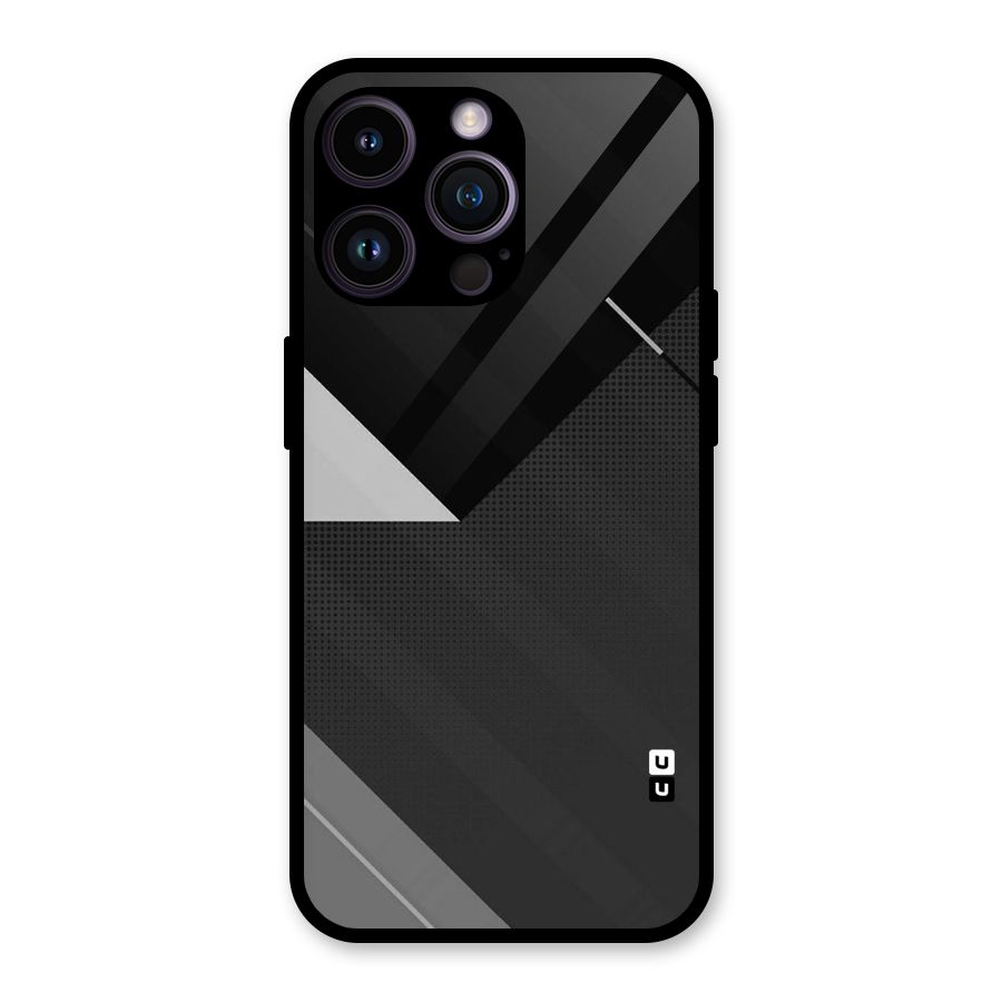 Slant Grey Glass Back Case for iPhone 14 Pro Max
