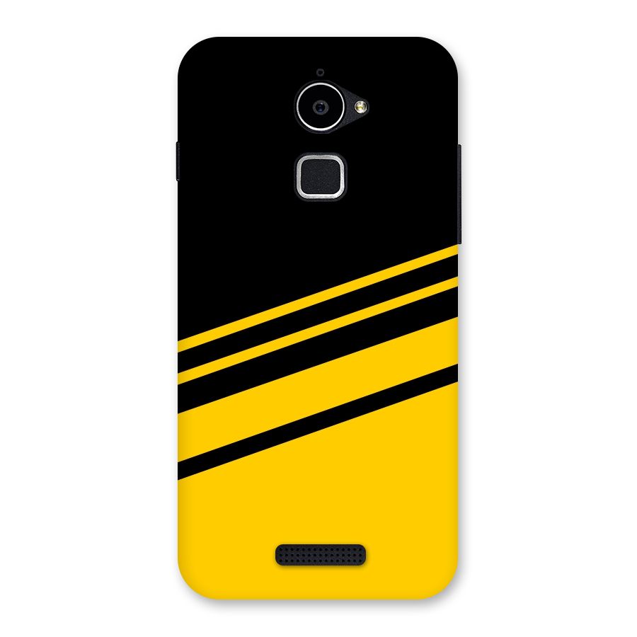 Slant Yellow Stripes Back Case for Coolpad Note 3 Lite