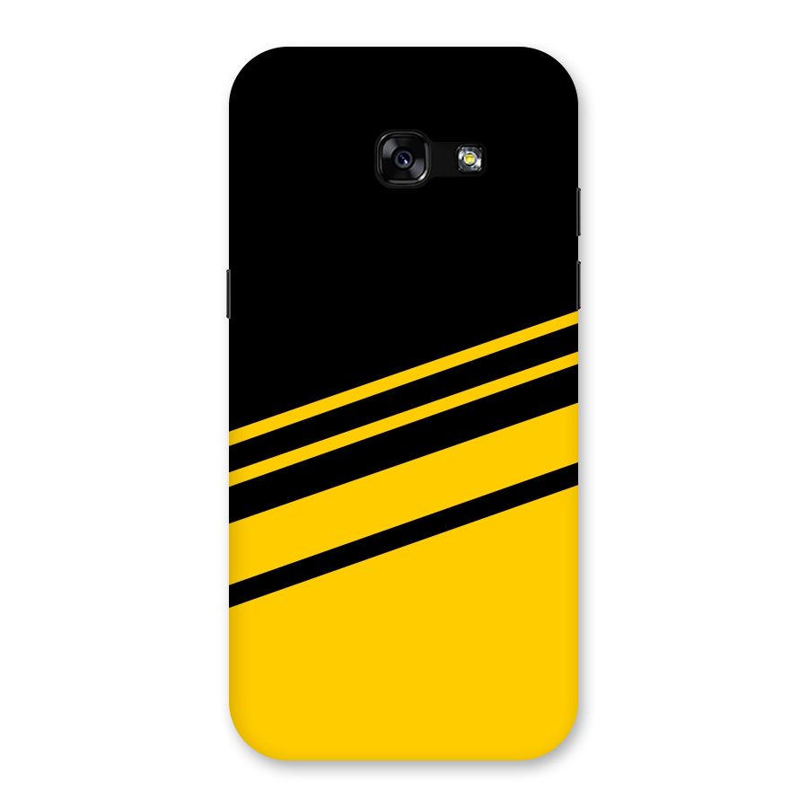 Slant Yellow Stripes Back Case for Galaxy A5 2017
