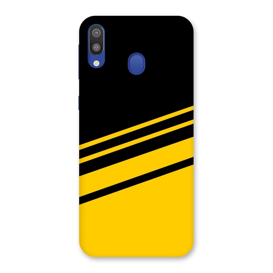Slant Yellow Stripes Back Case for Galaxy M20