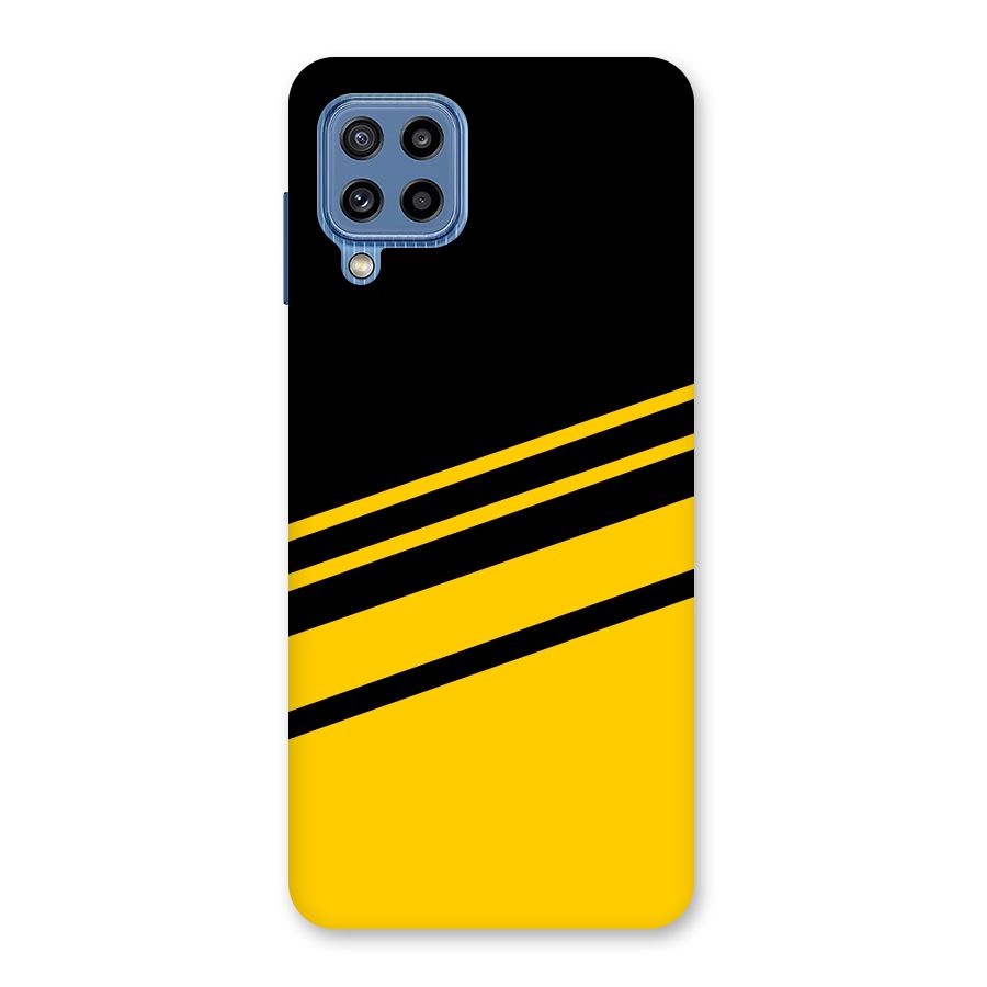 Slant Yellow Stripes Back Case for Galaxy M32