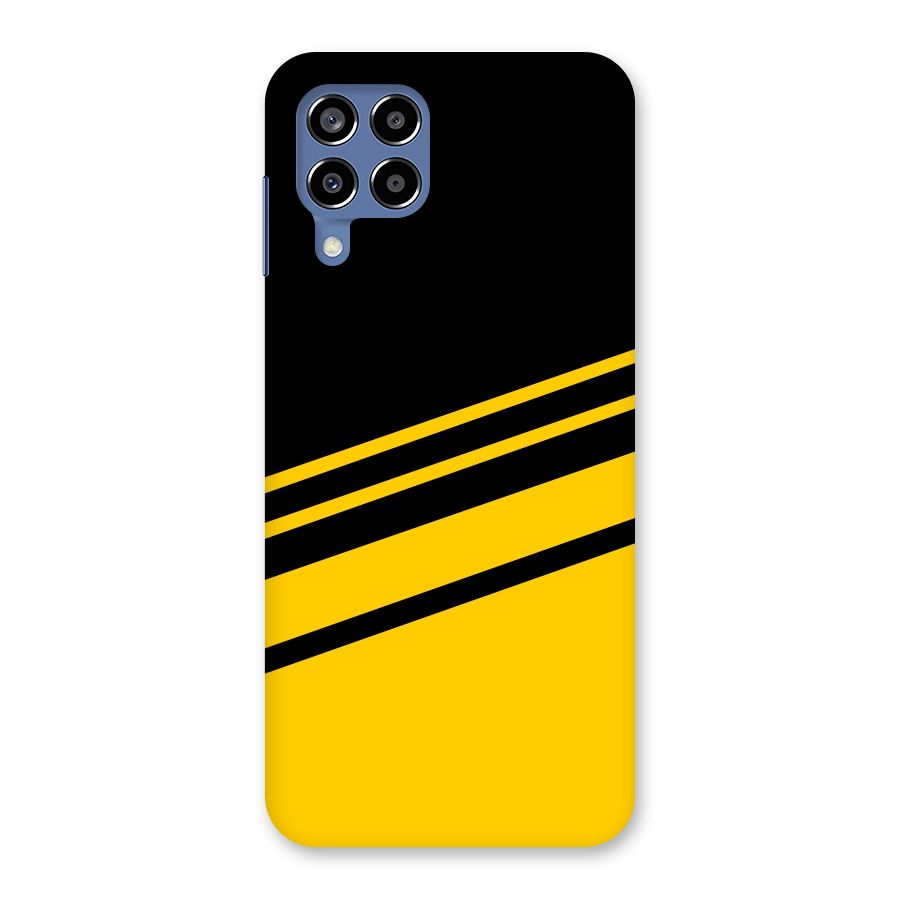 Slant Yellow Stripes Back Case for Galaxy M53 5G