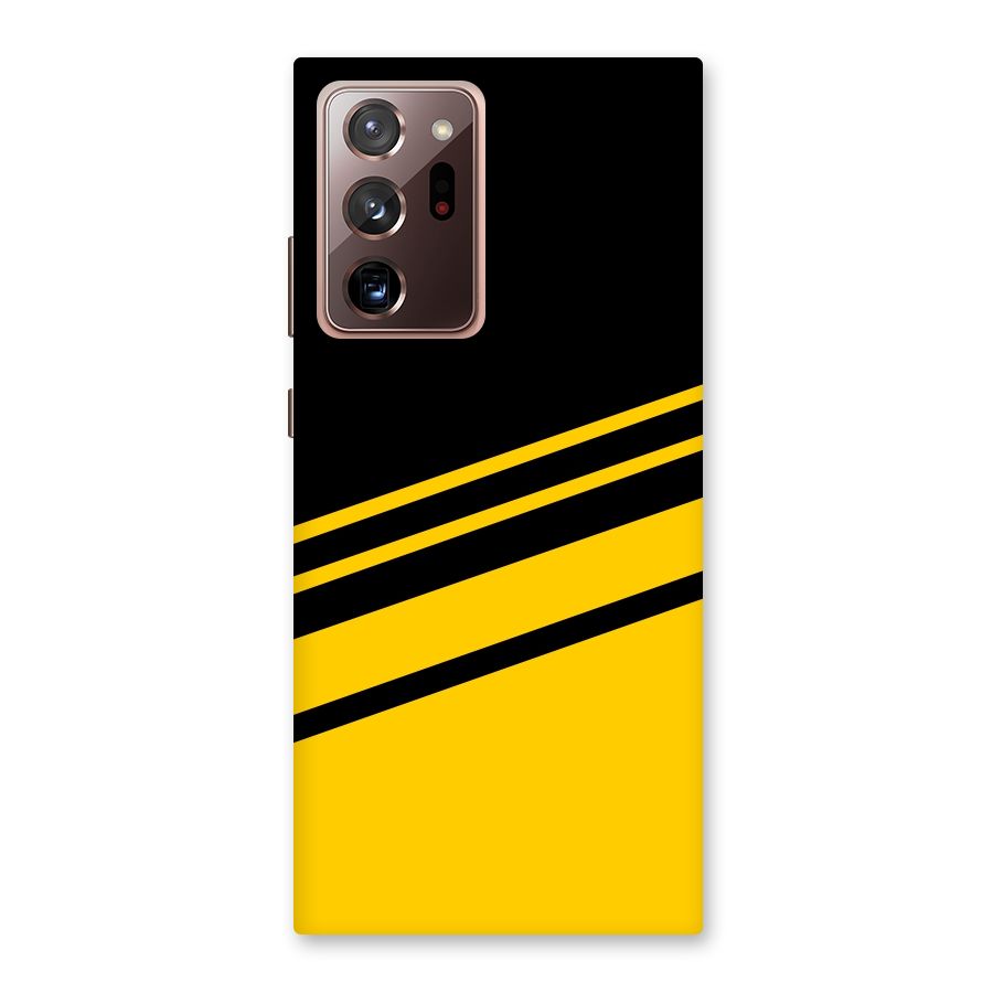 Slant Yellow Stripes Back Case for Galaxy Note 20 Ultra