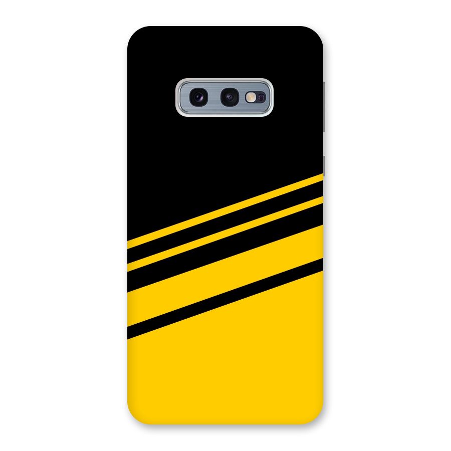 Slant Yellow Stripes Back Case for Galaxy S10e