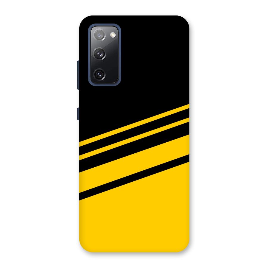 Slant Yellow Stripes Back Case for Galaxy S20 FE