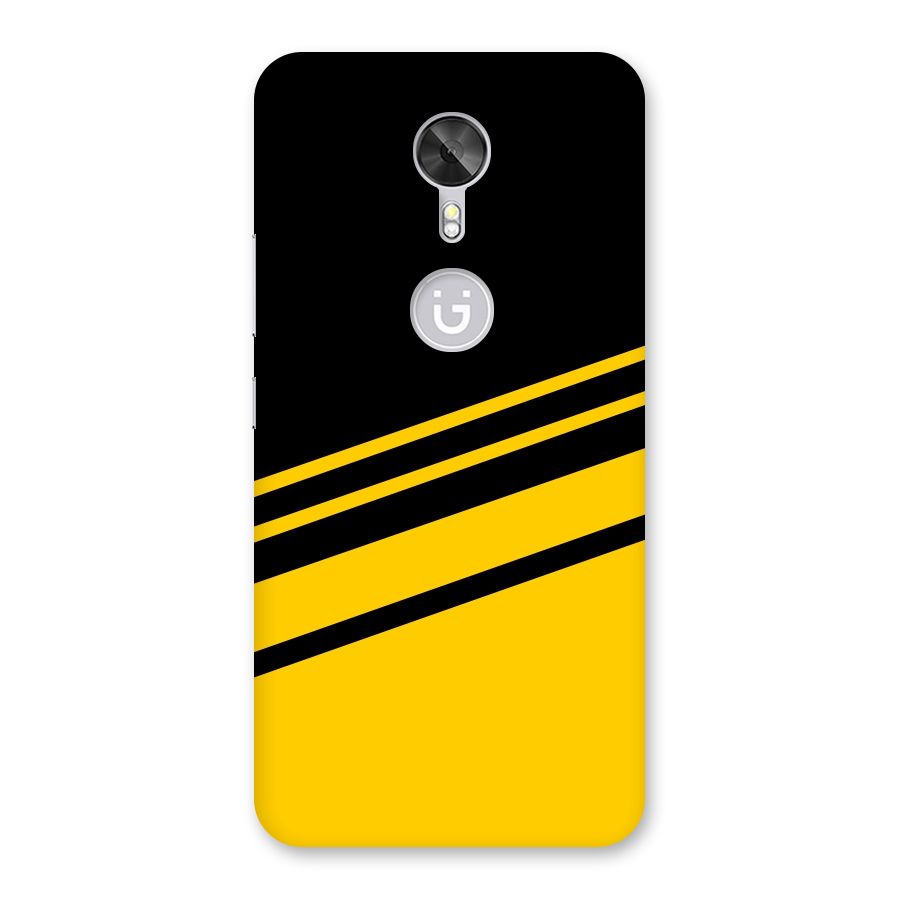 Slant Yellow Stripes Back Case for Gionee A1
