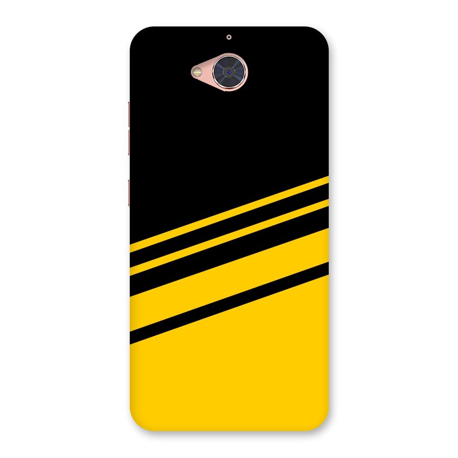 Slant Yellow Stripes Back Case for Gionee S6 Pro