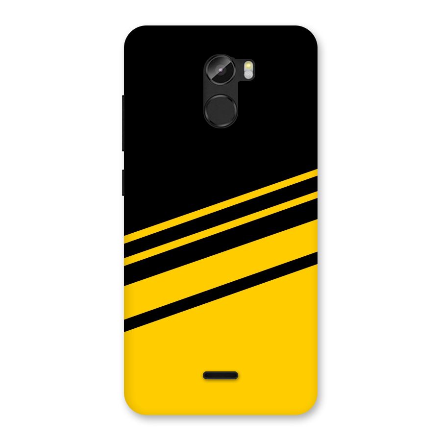 Slant Yellow Stripes Back Case for Gionee X1