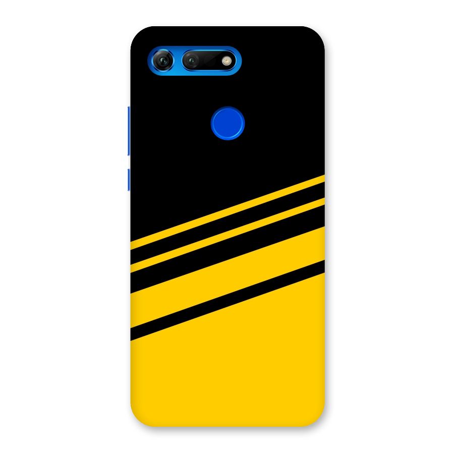 Slant Yellow Stripes Back Case for Honor View 20