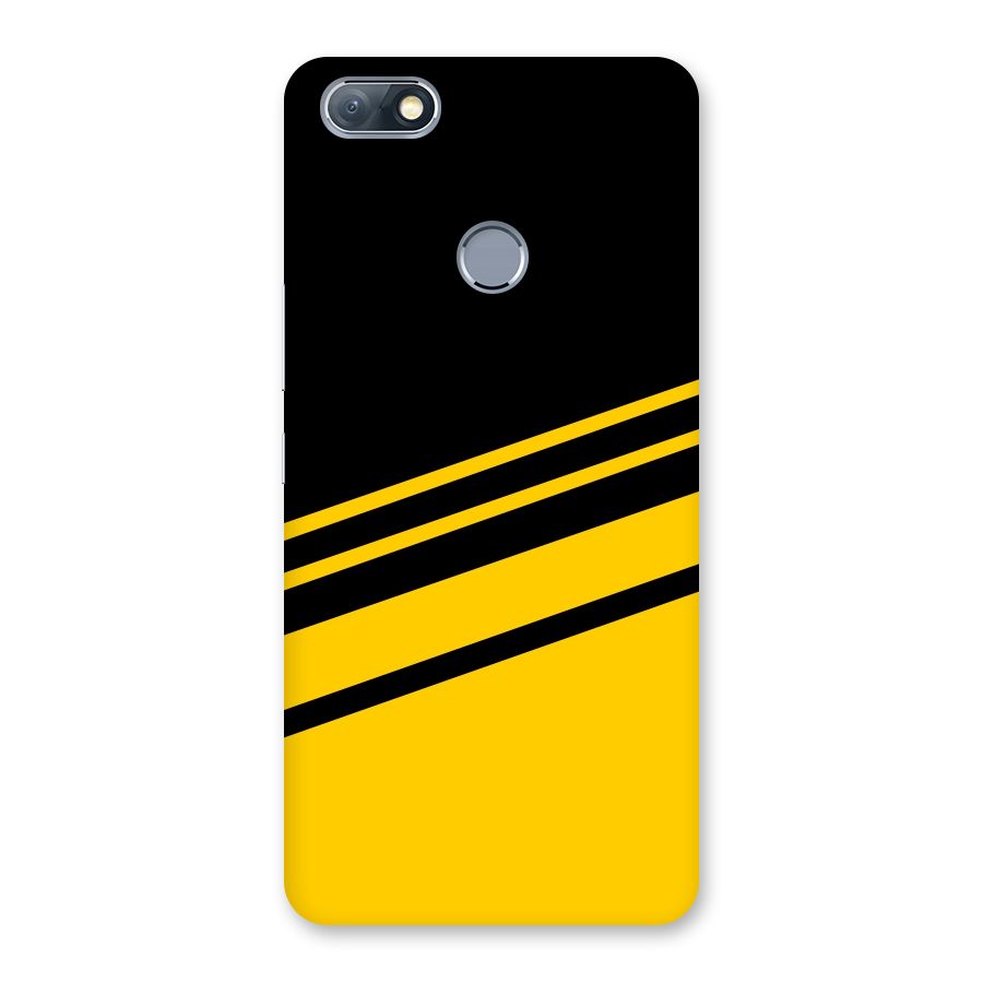 Slant Yellow Stripes Back Case for Infinix Note 5