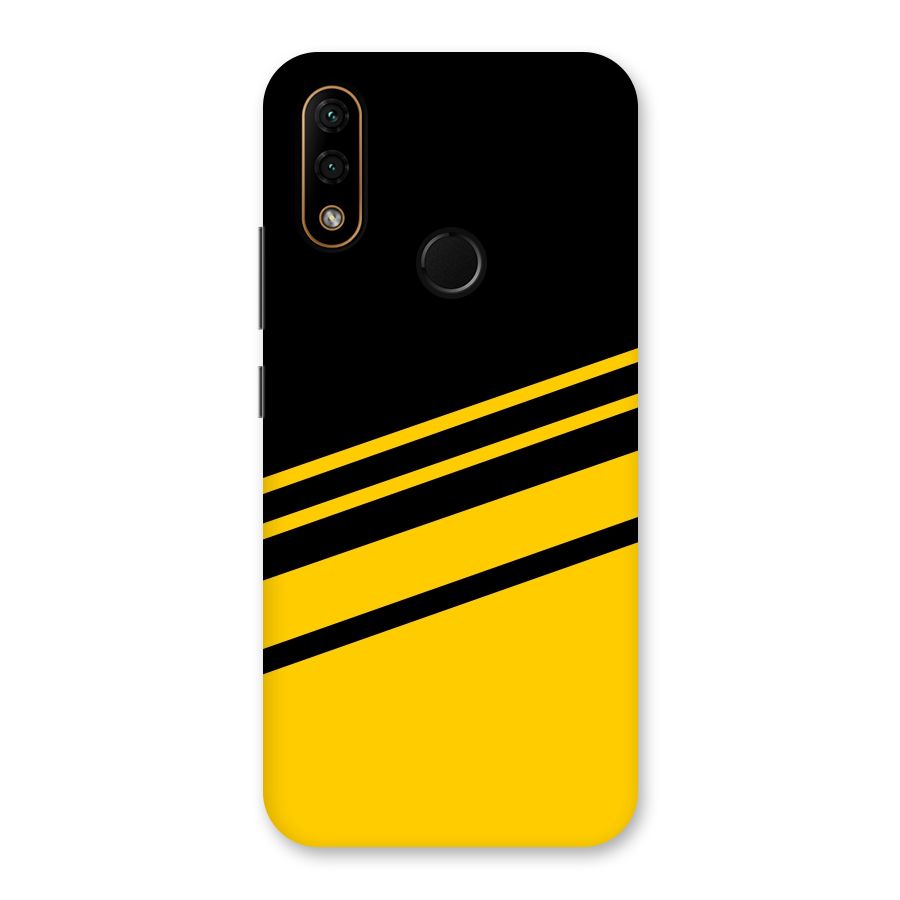 Slant Yellow Stripes Back Case for Lenovo A6 Note