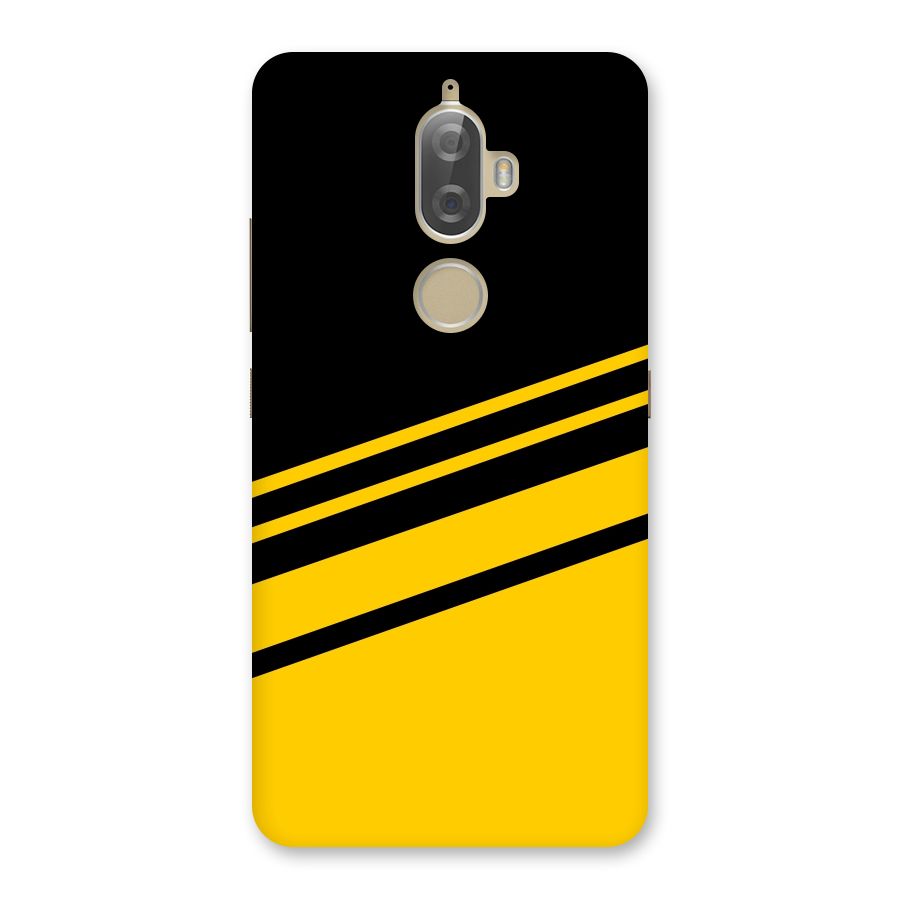 Slant Yellow Stripes Back Case for Lenovo K8 Plus