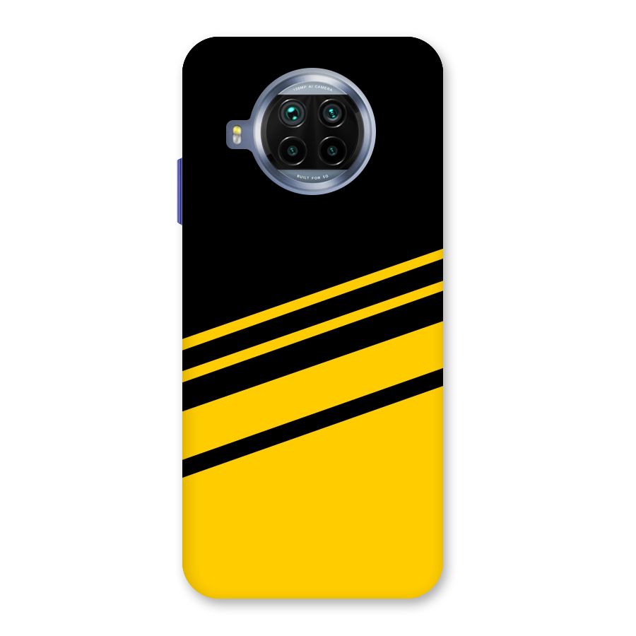 Slant Yellow Stripes Back Case for Mi 10i
