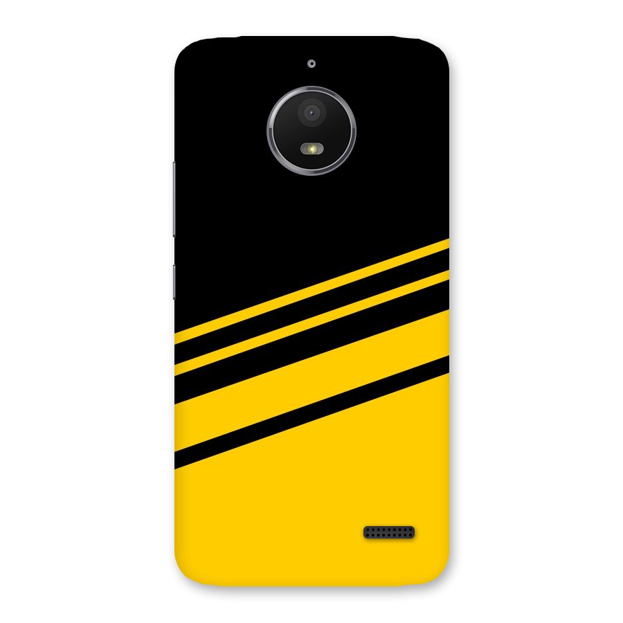 Slant Yellow Stripes Back Case for Moto E4
