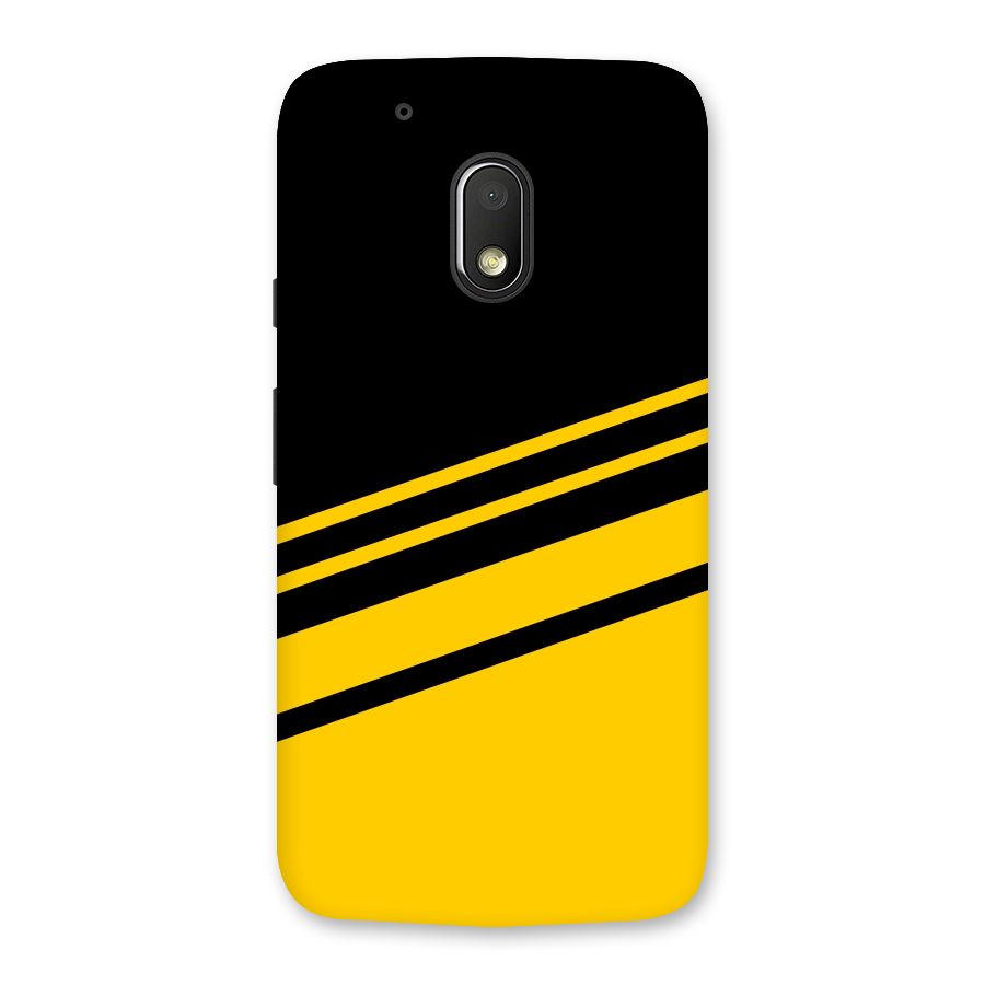 Slant Yellow Stripes Back Case for Moto G4 Play