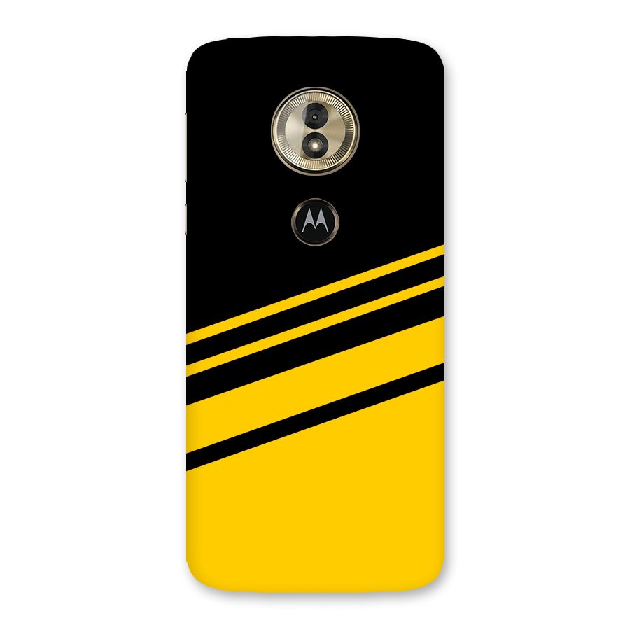 Slant Yellow Stripes Back Case for Moto G6 Play