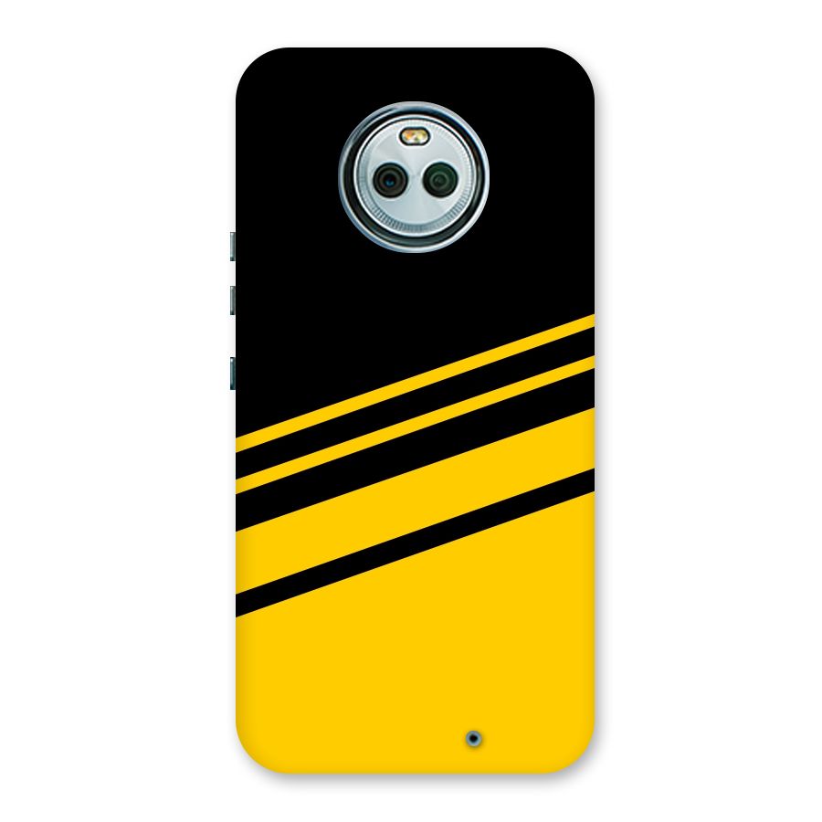 Slant Yellow Stripes Back Case for Moto X4