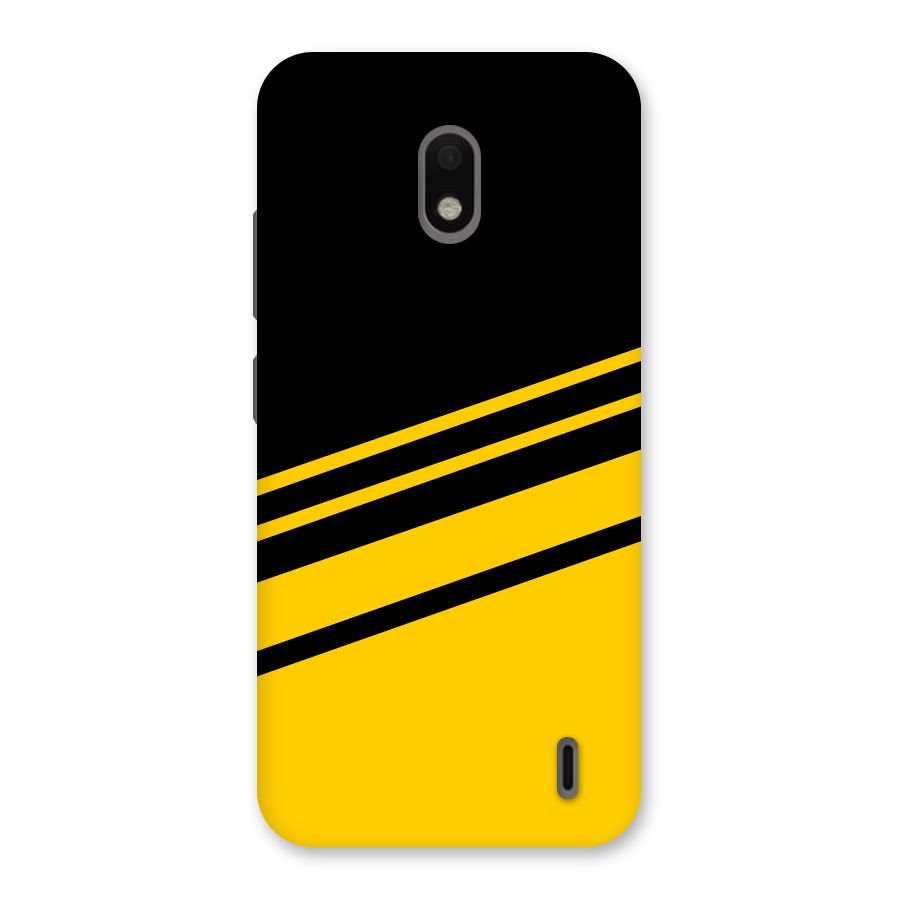 Slant Yellow Stripes Back Case for Nokia 2.2
