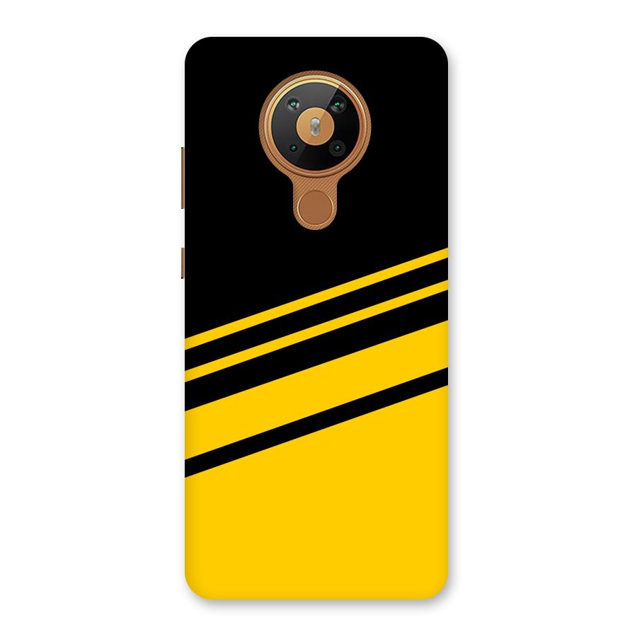 Slant Yellow Stripes Back Case for Nokia 5.3
