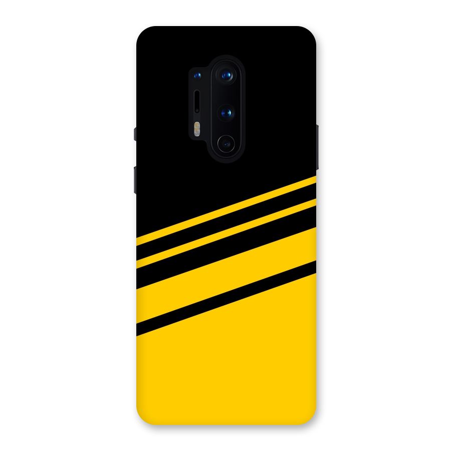 Slant Yellow Stripes Back Case for OnePlus 8 Pro