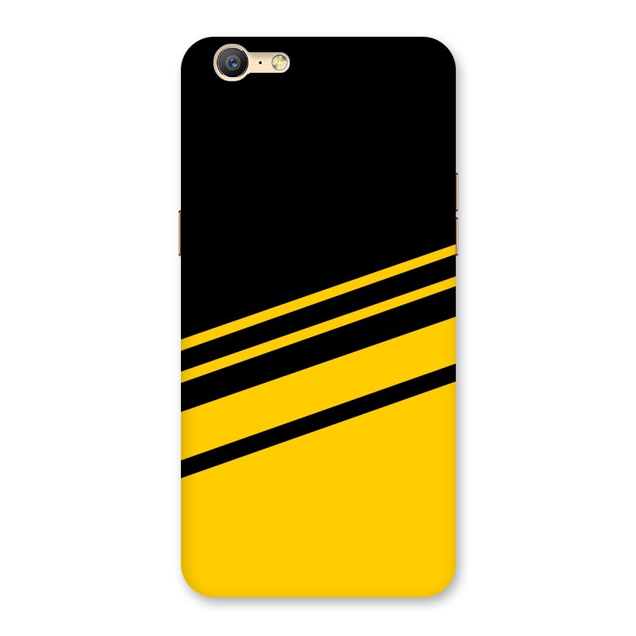 Slant Yellow Stripes Back Case for Oppo A39