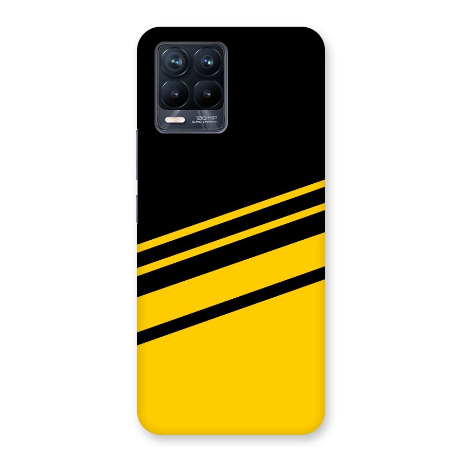 Slant Yellow Stripes Back Case for Realme 8 Pro