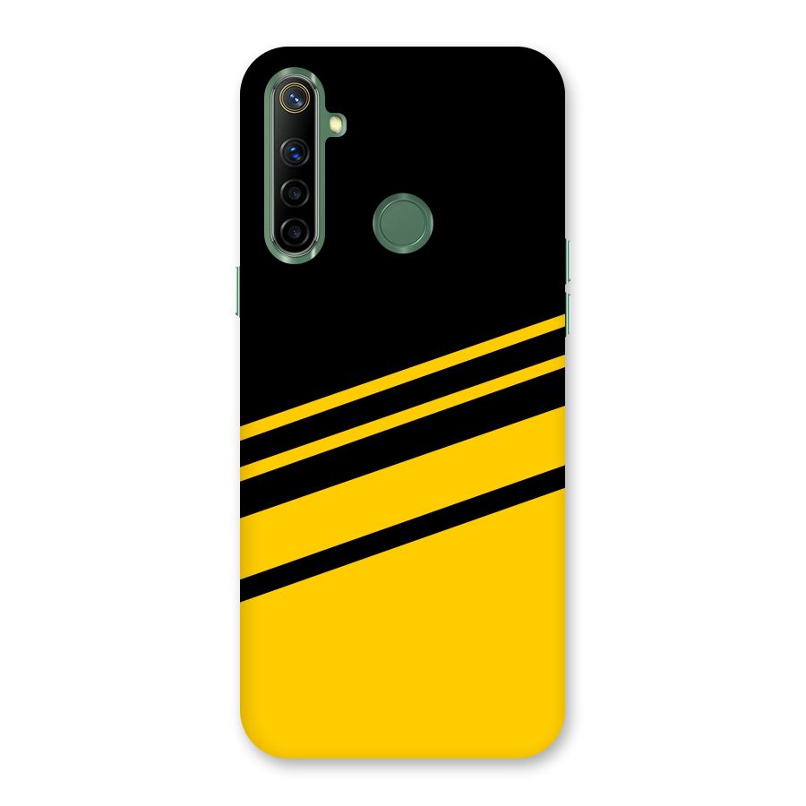 Slant Yellow Stripes Back Case for Realme Narzo 10