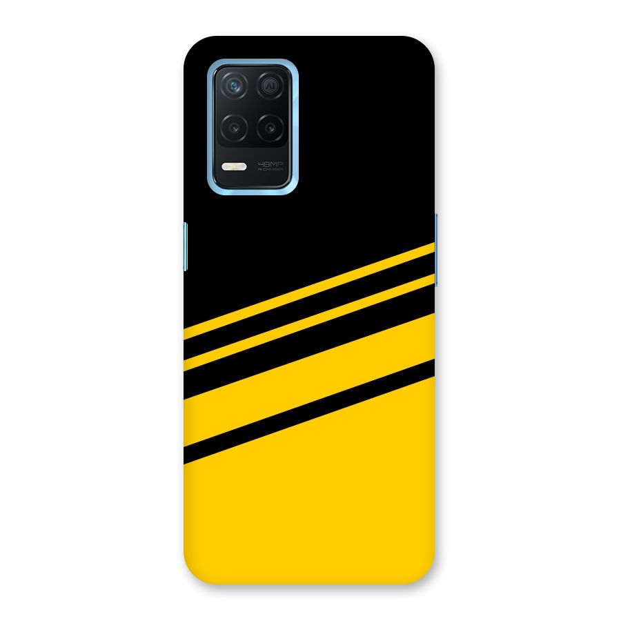 Slant Yellow Stripes Back Case for Realme Narzo 30 5G