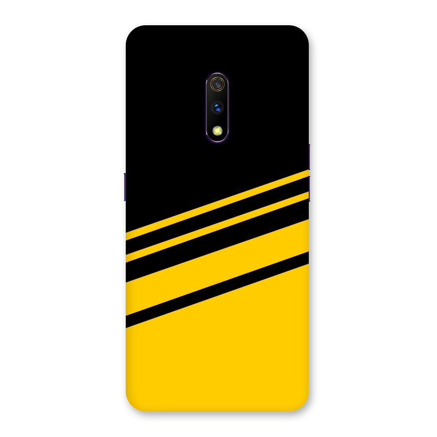 Slant Yellow Stripes Back Case for Realme X