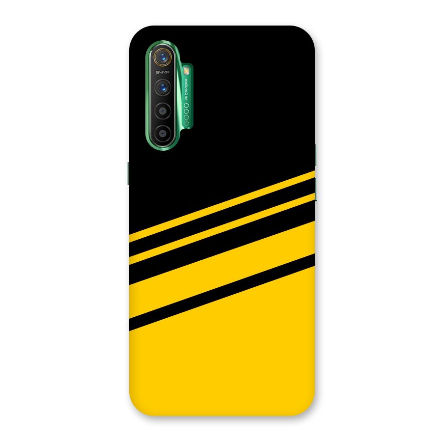 Slant Yellow Stripes Back Case for Realme X2