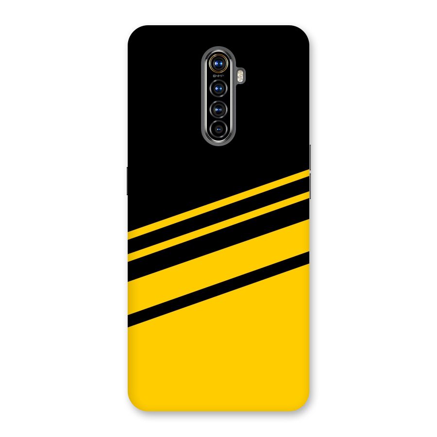 Slant Yellow Stripes Back Case for Realme X2 Pro