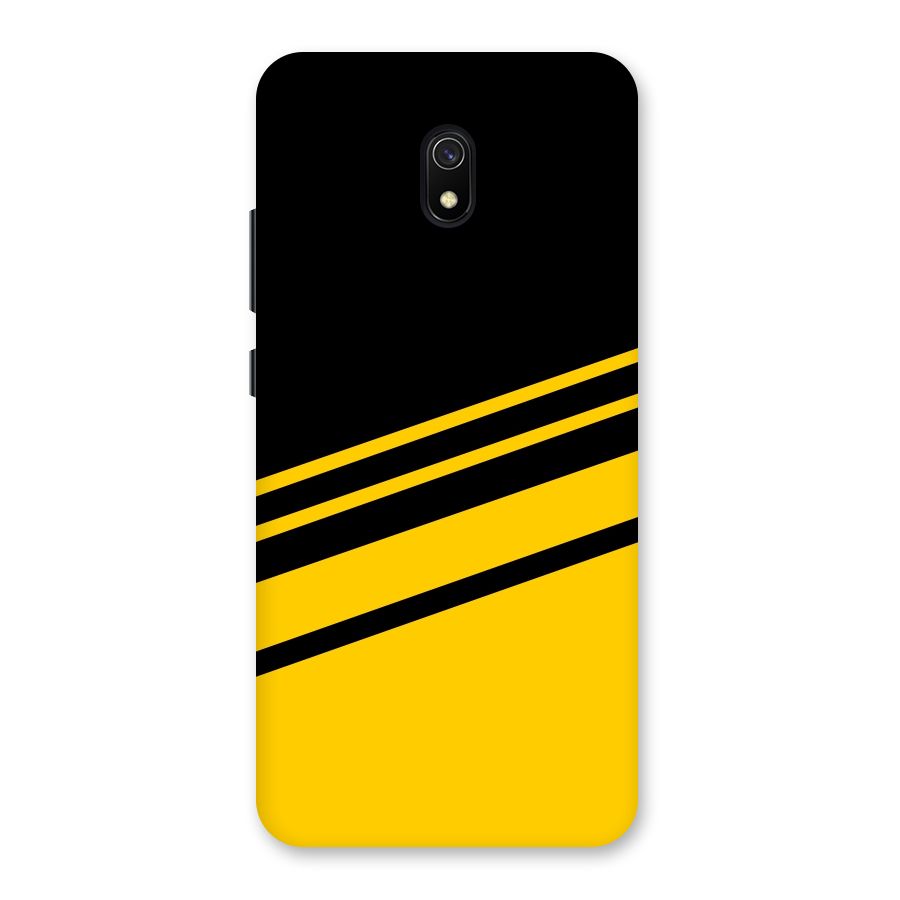 Slant Yellow Stripes Back Case for Redmi 8A