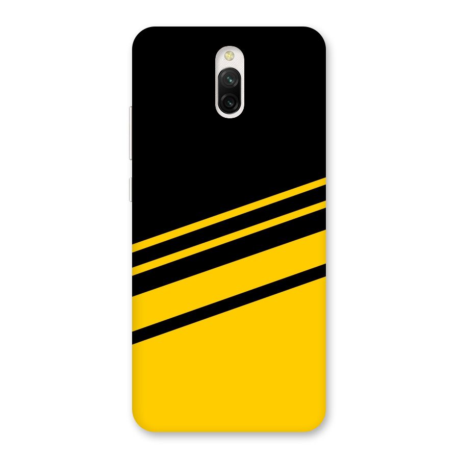Slant Yellow Stripes Back Case for Redmi 8A Dual
