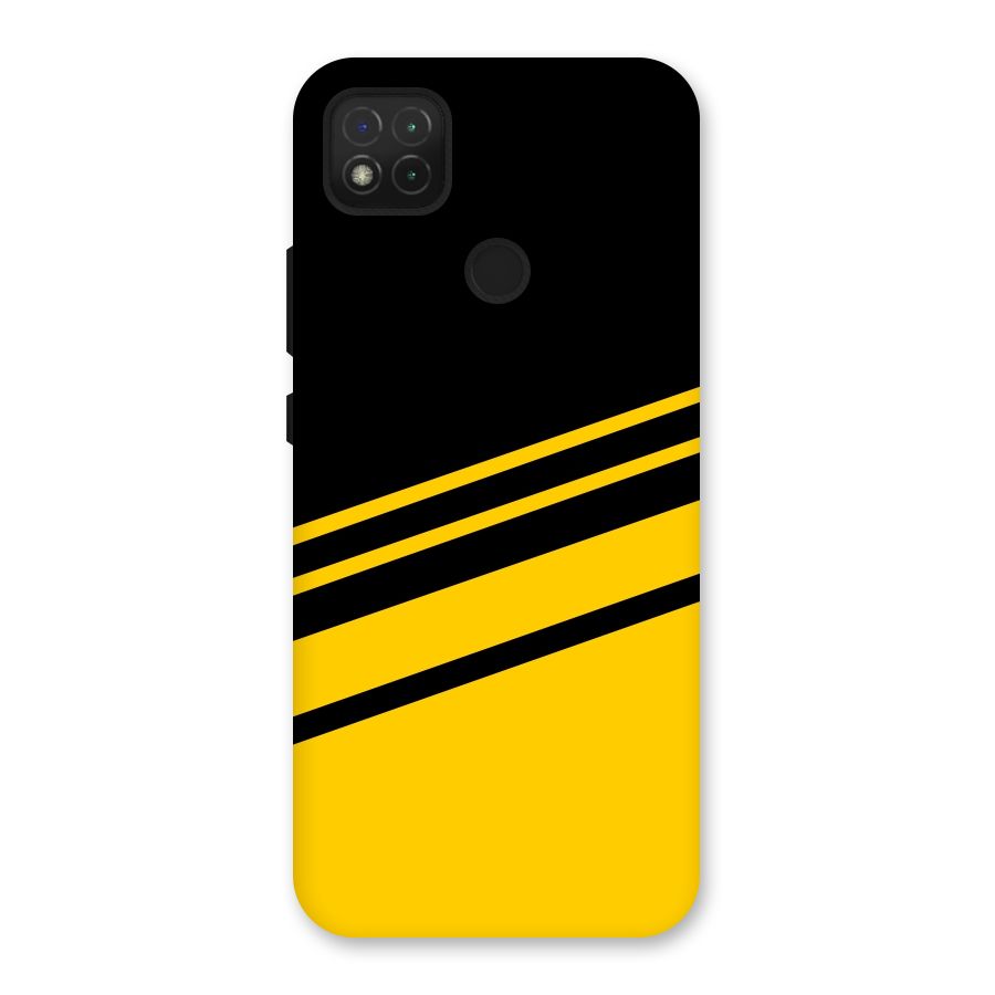 Slant Yellow Stripes Back Case for Redmi 9