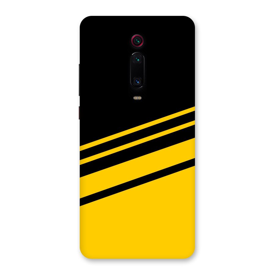 Slant Yellow Stripes Back Case for Redmi K20 Pro