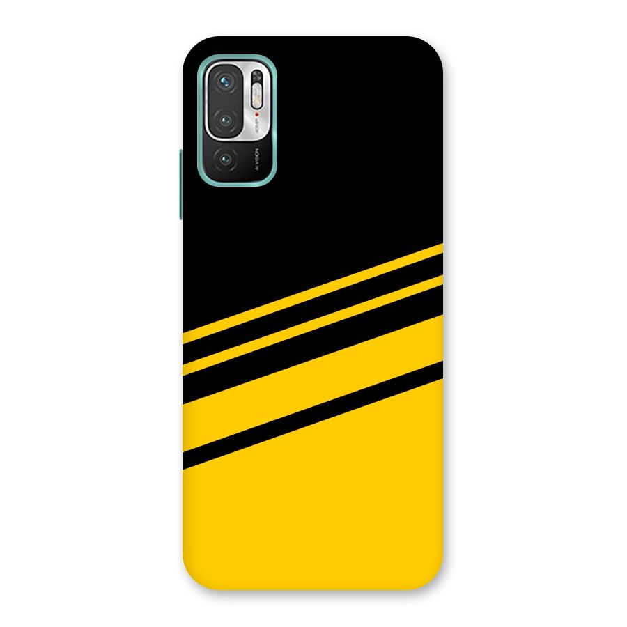 Slant Yellow Stripes Back Case for Redmi Note 10T 5G