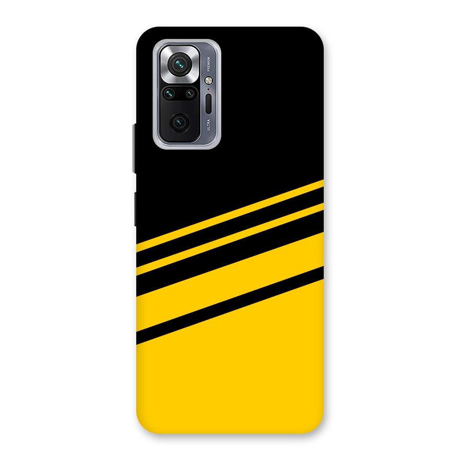 Slant Yellow Stripes Back Case for Redmi Note 10 Pro Max