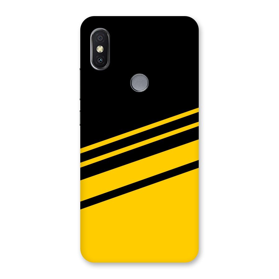 Slant Yellow Stripes Back Case for Redmi Y2