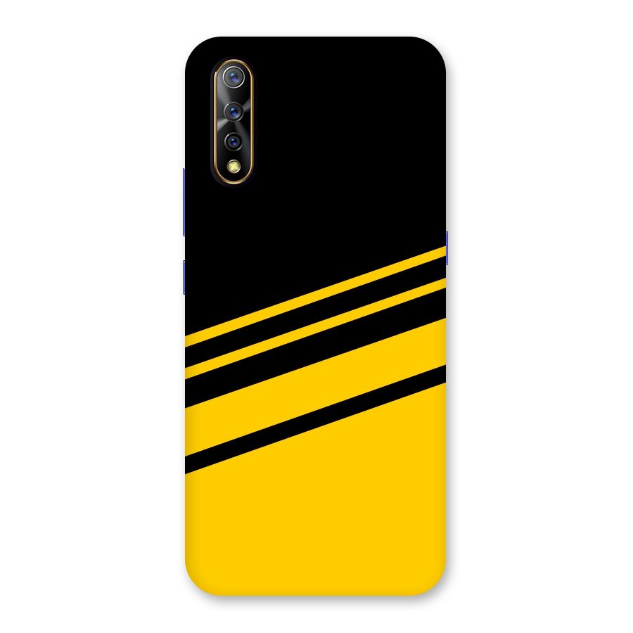 Slant Yellow Stripes Back Case for Vivo S1