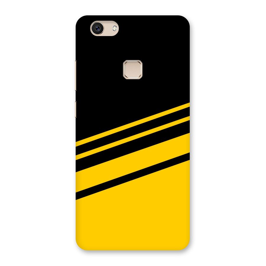 Slant Yellow Stripes Back Case for Vivo V7