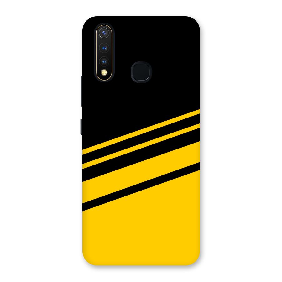 Slant Yellow Stripes Back Case for Vivo Y19