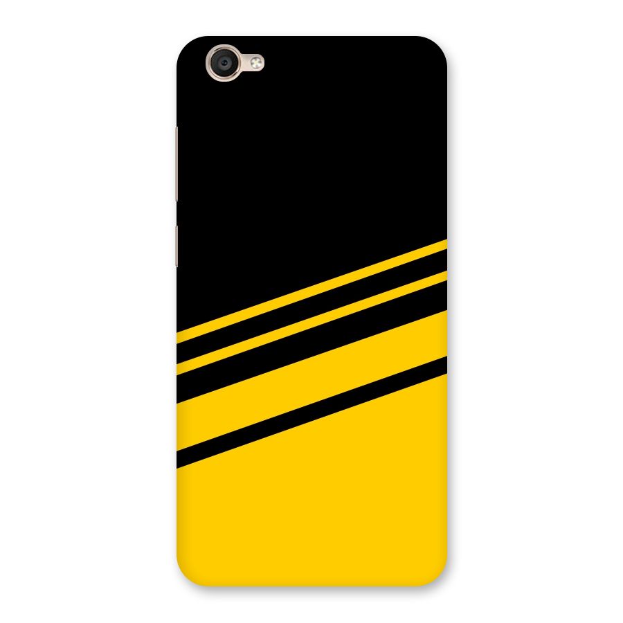 Slant Yellow Stripes Back Case for Vivo Y55s