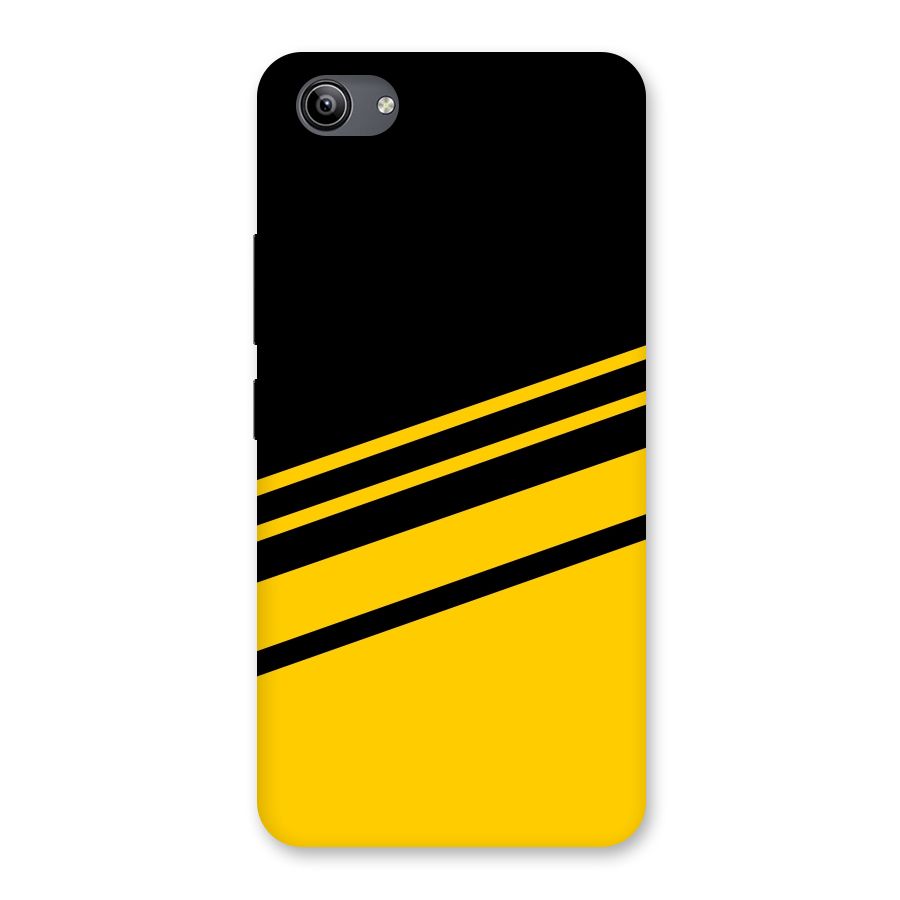 Slant Yellow Stripes Back Case for Vivo Y81i