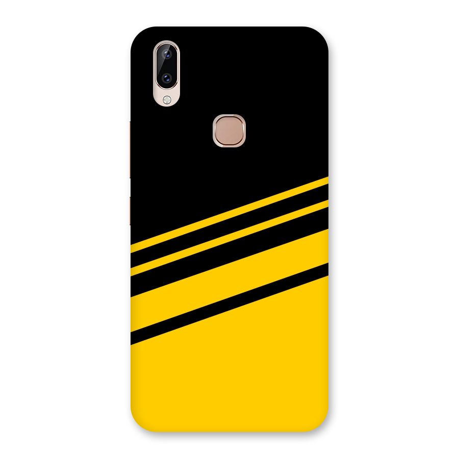 Slant Yellow Stripes Back Case for Vivo Y83 Pro