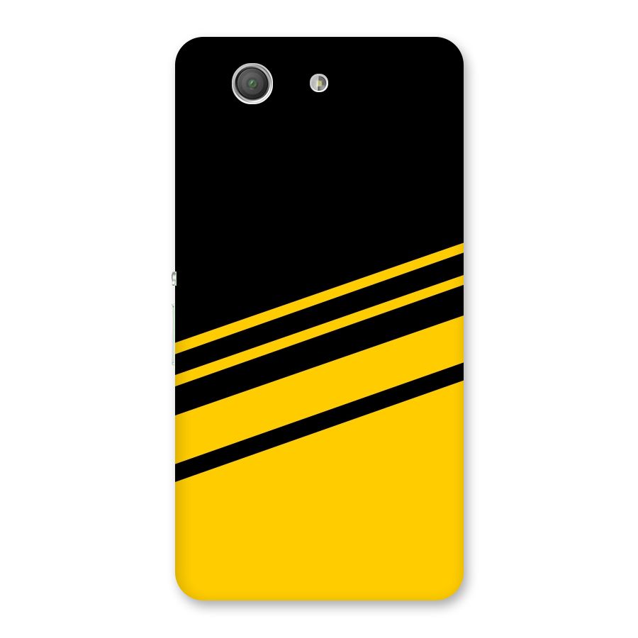 Slant Yellow Stripes Back Case for Xperia Z3 Compact