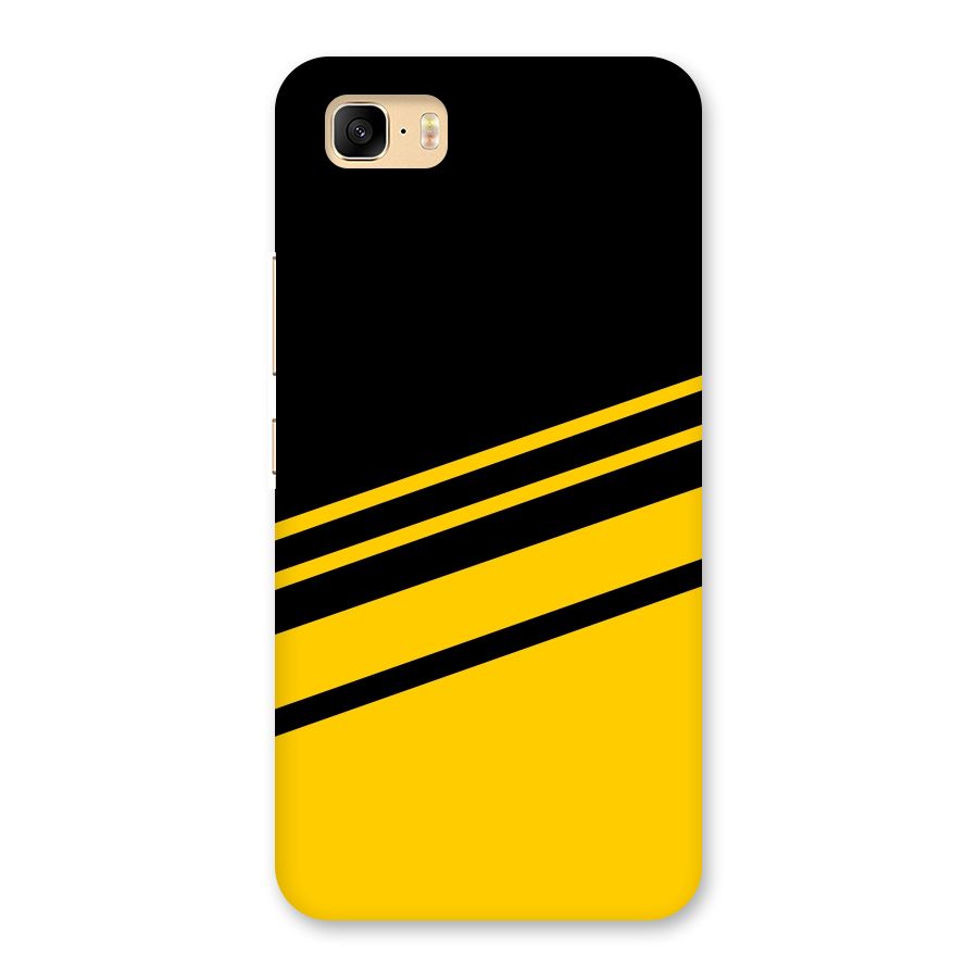 Slant Yellow Stripes Back Case for Zenfone 3s Max