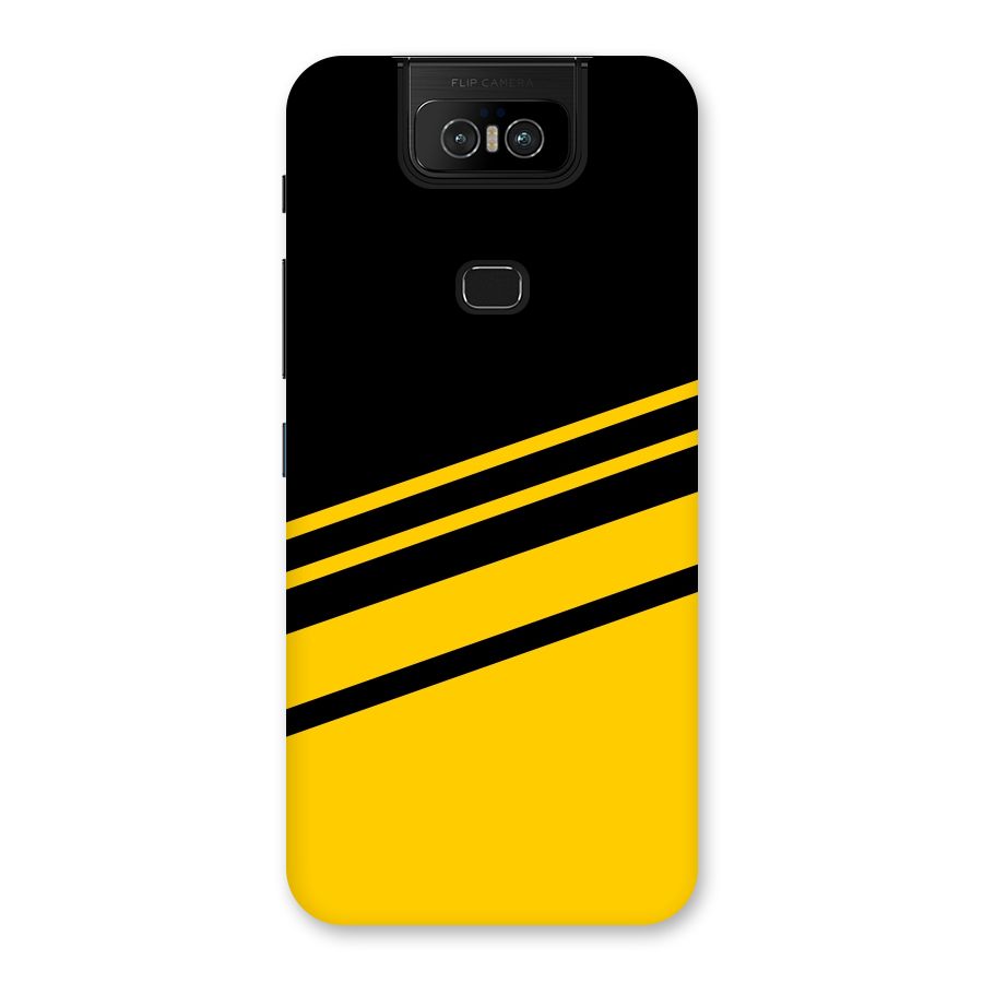 Slant Yellow Stripes Back Case for Zenfone 6z
