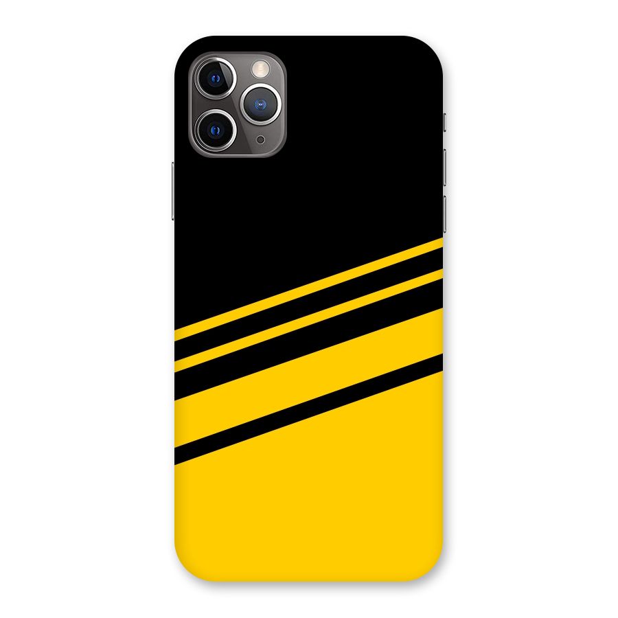 Slant Yellow Stripes Back Case for iPhone 11 Pro Max