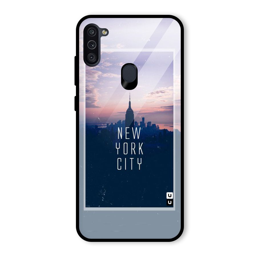 Sleepless City Glass Back Case for Galaxy M11