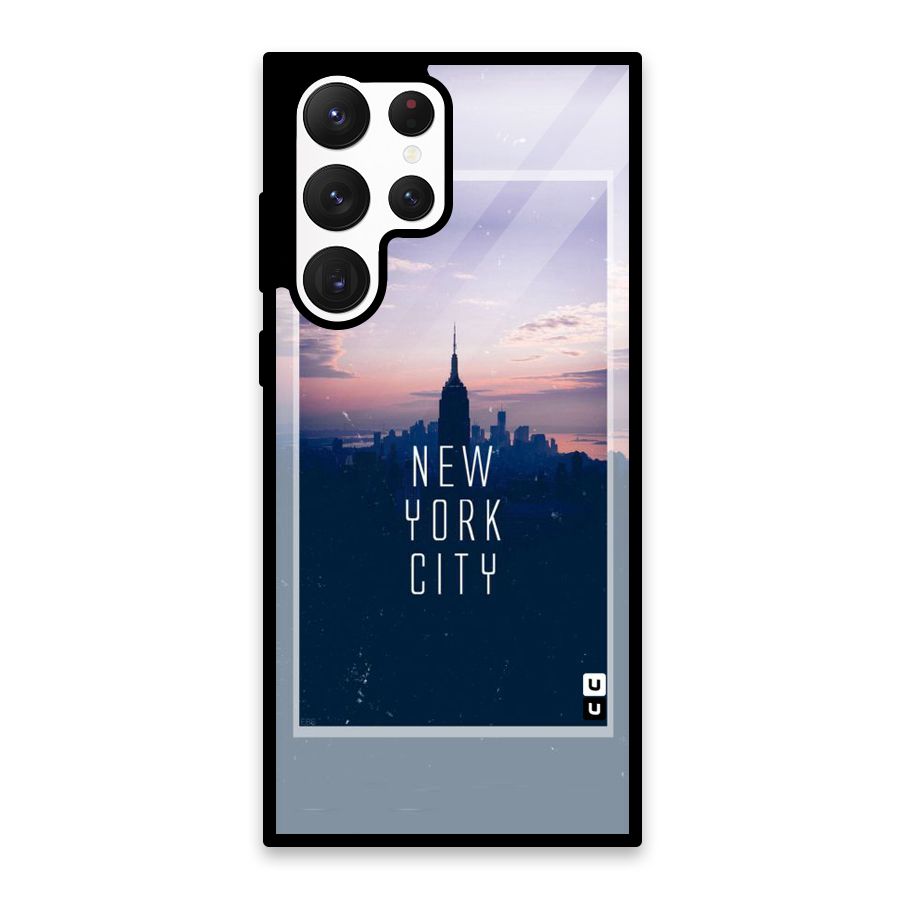 Sleepless City Glass Back Case for Galaxy S22 Ultra 5G